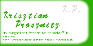 krisztian prosznitz business card